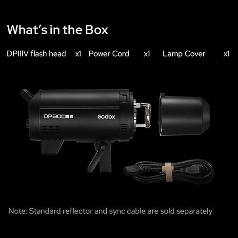 Godox DP600IIIV 600Ws Stobe Flash Studio Light GN106 0.1-1S Recycle Time, 1/2000-1/800s Flash Duration, 2.4G X System CCT 5600±200K Bowens Mount Monolight for Studio Portrait Photography (DP600III-V) in Kuwait