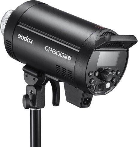 Godox DP600IIIV 600Ws Stobe Flash Studio Light GN106 0.1-1S Recycle Time, 1/2000-1/800s Flash Duration, 2.4G X System CCT 5600±200K Bowens Mount Monolight for Studio Portrait Photography (DP600III-V) in Kuwait