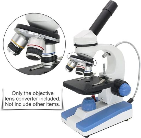 Lab Microscope Accessories Biological Microscope Objective Converter 3 Hole 4 Hole Objective Converter Metal Revolving Nosepiece Objective Lens Adapter Mounting Thread 20.2mm (Color : 3 Holes) in Kuwait