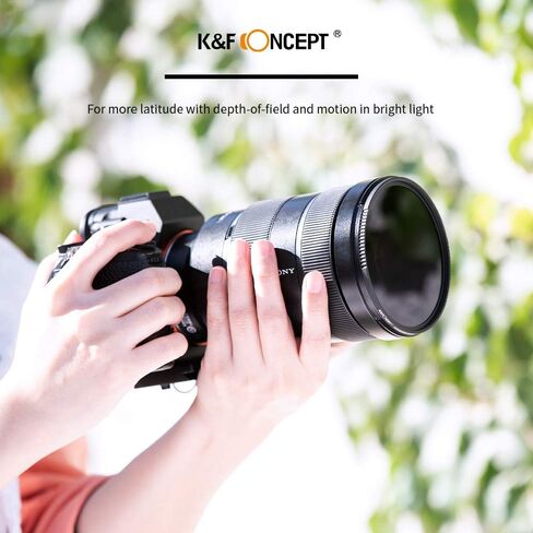 K&F Concept 55mm ND8 (3-Stop Fixed Neutral Density Filter) ND Lens Filter, 28 Multi-Layer Coatings HD Hydrophobic Ultra Slim Nano-X Series Filter for Camera Lens in Saudi Arabia