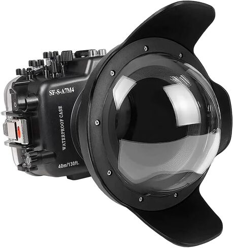 Seafrogs 40 Meters / 130 feet's Waterproof Underwater Camera housing for Sony A7M4 with 8-inch Optical Acrylic Dome Port for Sony FE 16-35mm F2.8 GM (Zoom Gear Included) in Saudi Arabia