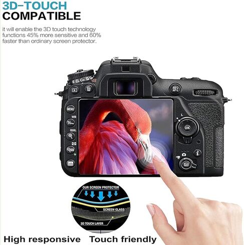 واقي شاشة Draduo EOS R6II R6 R7 ينطبق على كاميرا Canon R6II R6 R7 (3 عبوات)، غطاء شاشة من الزجاج المقوى بصلابة 0.3 مم 9H، 2 * غطاء غطاء حذاء ساخن in Kuwait