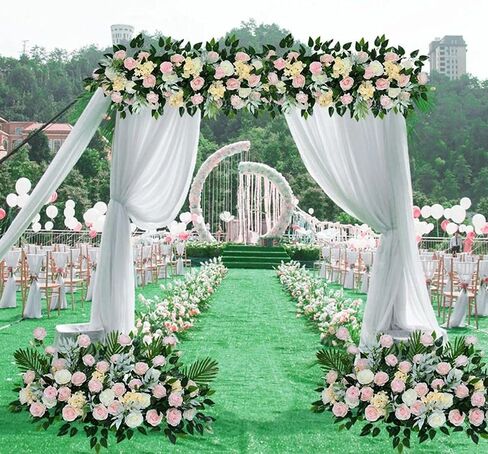 GUANG Wedding Backdrop Stand Pipe Kit, 3x6m/10x20ft Heavy Duty Telescopic Backdrop Support Pole and Stand Kit for for Wedding Party Photography in Saudi Arabia