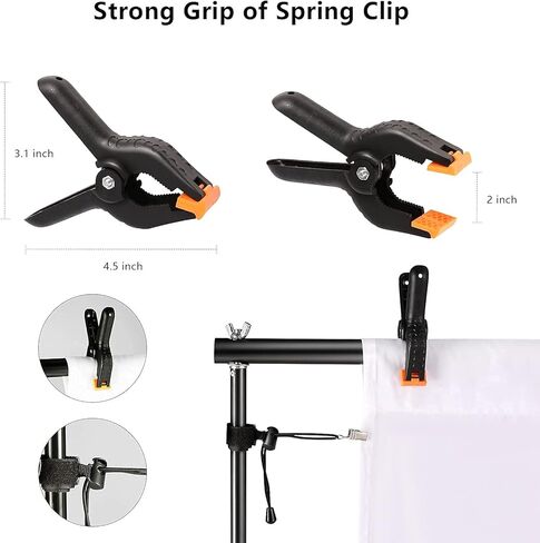 حامل خلفية مقاس 6.5 × 10 أقدام و8.5 × 10 أقدام، حامل خلفية قابل للتعديل لاستوديو فيديو الصور ZBWW للحفلات وحفلات الزفاف والتصوير الفوتوغرافي وعرض الإعلانات in Kuwait