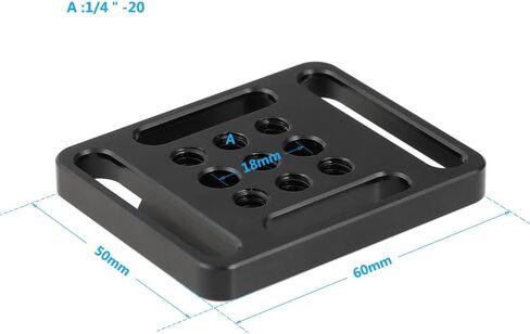 CAMVATE Quick Release V Lock Wedge Mount + Base Plate with 1/4"-20 Mounting Points & Grooves - 2335 in Saudi Arabia