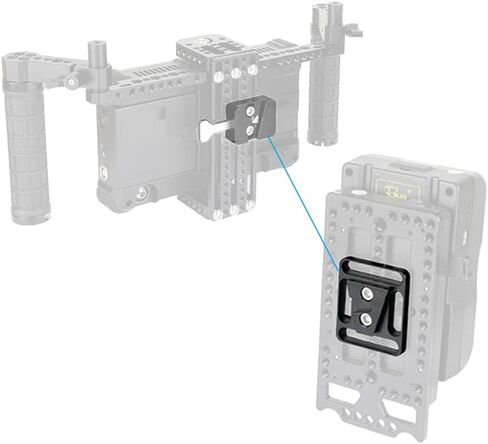 CAMVATE Quick Release V Lock Wedge Mount + Base Plate with 1/4"-20 Mounting Points & Grooves - 2335 in Saudi Arabia