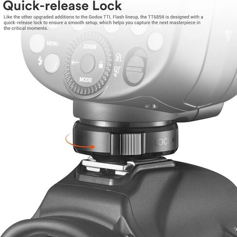 Godox TT685II-N TT685IIN Flash for Nikon Camera, 2.4G Wireless X System GN60 TTL 1/8000s HSS Flash, 0.1-2.6s Recycle Time, Quick-Release Lock, Speedlite Compatible for Nikon DSLR Cameras in Saudi Arabia