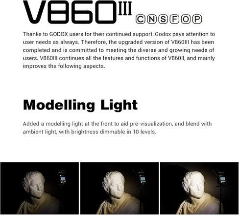Godox V860III-N Speedlite Light,I-TTL ll autoflash and Manual Flash, 2.4G High-Speed Sync,7.2V/2600mAh Li-ion Battery Camera Flash Speedlite Light Compatible for Nikon Cameras in Saudi Arabia
