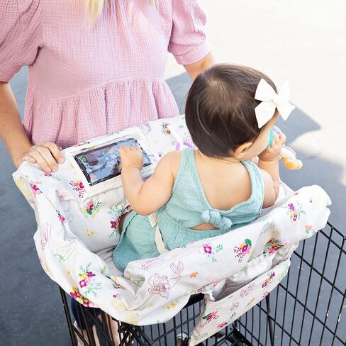 Disney Baby by J.L. Childress Shopping Cart & High Chair Cover for Baby, Kids, & Toddler - Cover for Grocery Carts & Restaurants, for Boys & Girls, Universal Fit - Mickey Mouse, Black in Saudi Arabia