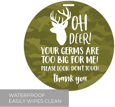 Camouflage Deer Stop No Touching Baby Car Seat Sign/Country Boy Stroller Tag/Camo Car Seat Accessory in Saudi Arabia