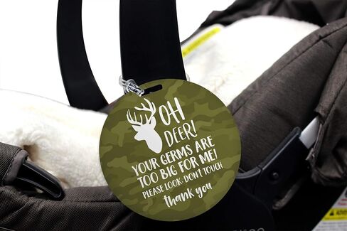 Camouflage Deer Stop No Touching Baby Car Seat Sign/Country Boy Stroller Tag/Camo Car Seat Accessory in Saudi Arabia