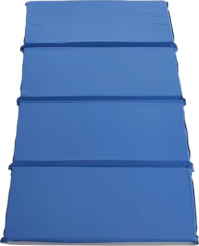 ECR4Kids Value 4-Fold Daycare Rest Mat,Blue/Grey (1" Thick), Pack of 5 in Saudi Arabia