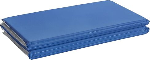 ECR4Kids Everyday Folding Rest Mat, 4-Section, 5/8in, Classroom Furniture, Blue/Grey, 5-Pack in Saudi Arabia