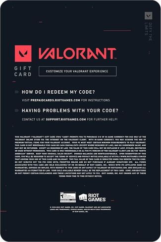 VALORANT $50 Gift Card - PC [Online Game Code] in Saudi Arabia
