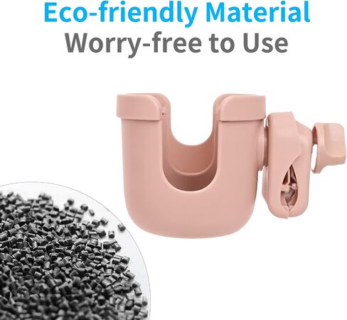Suranew Universal Stroller Cup Holder, Adjustable Drink Holder with Phone Holder for Baby Stroller, Wheelchair, Walker, Bike, Scooter, Gifts for Family Member. in Saudi Arabia