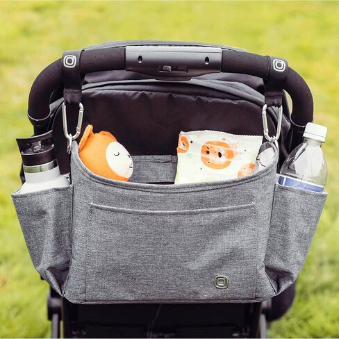 Diono Buggy Buddy Universal Stroller Organizer with Cup Holders, Secure Attachment, Zippered Pockets, Safe & Secure, Black in Saudi Arabia