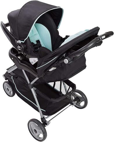 Baby Trend Nexton Travel System, Coral Floral + Baby Trend EZ Flec Loc 32 Infant Car Seat Base, Black in Saudi Arabia