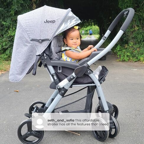 Jeep Unlimited Reversible Handle Stroller, Grey Tweed in Kuwait