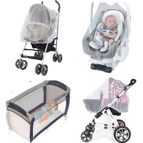 No-See-Ums Mosquito Net for Stroller Finest Holes Mesh 2000 Universal Size Stroller Bug Net, No Harmful Chemicals and Breathable for Stroller, Playpen & Car Seat Available in Grey or Coffee