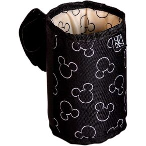 J.L. Childress Cup 'N Stuff Universal Stroller Cup Holder with Cell Phone Pocket for Strollers, Wheelchairs, Bikes, Uppababy & More - Insulated, Cup & Cell Phone Holder - Stroller Accessories - Black