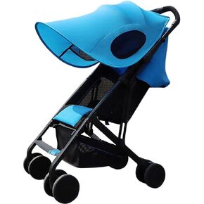 Universal Stroller Sun Cover UV Protection Baby Stroller Sun Shade Buggy Pram Sun Rain Shade Blackout Blind Canopy Cover Pushchair Sunblock Cover for Travel Park Zoo, black in Kuwait