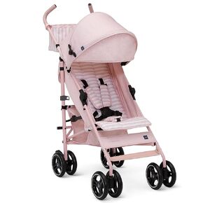 babyGap Classic Stroller - Lightweight Stroller with Recline, Compact Fold & Removable Parent Organizer - Made with Sustainable Materials, Grey Stripes