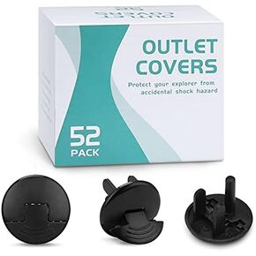 PRObebi Outlet Covers Baby Proofing White - 38 Pack Plug Covers for Electrical Outlets, Child Proof Socket Covers, Baby Safety Products for Home, Office, Easy Insatllation in Saudi Arabia