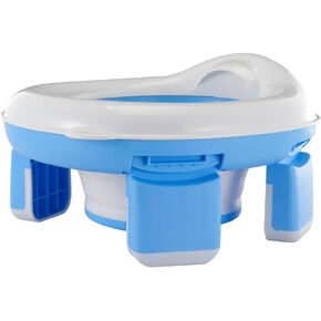 Kids Travel Potty | Foldable Car potty | Potty Training Toilet w/Travel Bag & Potty Liners for Indoor and Outdoor (Blue)