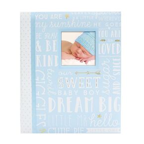 Lil Peach First 5 Years Dream Big Wordplay Baby Memory Book, Baby Keepsake Journal, Gift For New And Exxpecting Parents, 46 Fill In Pages, Blue 1 Count (Pack of 1) in Saudi Arabia