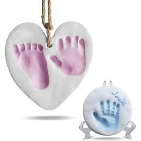 Baby Handprint and Footprint Kit Ornament Makers for Baby Girl Gifts & Baby Boy Gifts, Unique, Memory Art Personalized Baby Gifts for Baby Registry, Keepsake Box Nursery Decor in Kuwait