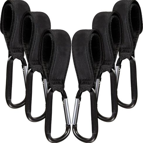 6 Pack Baby Stroller Hooks for Hanging Diaper Bags Stroller Clips for Bags Multipurpose Hooks for Grocery Shopping Bags Stroller Accessories Pram Buggy Clips Straps Hook in Saudi Arabia