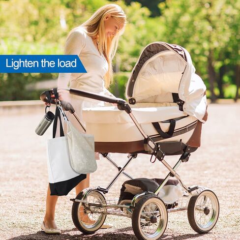 6 Pack Baby Stroller Hooks for Hanging Diaper Bags Stroller Clips for Bags Multipurpose Hooks for Grocery Shopping Bags Stroller Accessories Pram Buggy Clips Straps Hook in Saudi Arabia