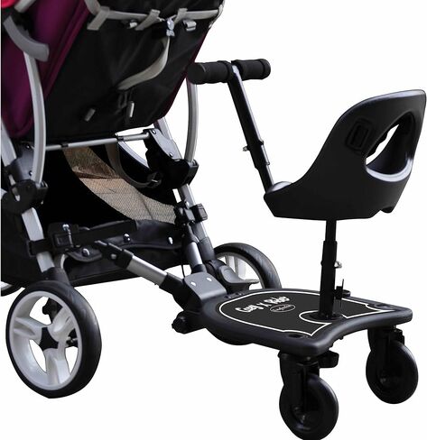 عربة اطفال كوزي اكس رايدر 2 في 1 من انجلاتشا - اسود - ملحق عربة الاطفال مع مقعد سرج ومنصة قائمة - مقاس عالمي لمعظم عربات الاطفال - سريعة وسهلة الاستخدام - مصممة للسلامة in Kuwait