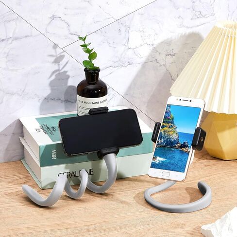 Amylove 2 Pcs Stroller Phone Holder Portable Cell Phone Holder Stand Universal Stroller Accessories for Parent Baby Toddler Phone Clamp with Non Slip Silicone Arm Grip (Black,Novel) in Saudi Arabia
