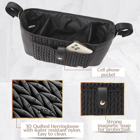 Universal Baby Stroller Organizer,Diaper Caddy Organizer with Adjustable Straps to Fits Nearly Any Strollers | Universal in Saudi Arabia
