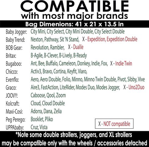 Zohzo Stroller Travel Bag for Standard or Double/Dual Strollers in Kuwait