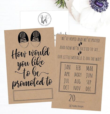 25 Rustic Pregnancy Announcement Card Set Were Expecting Baby Surprise Having Birth Reveal Only Best Friend Get Promoted To Auntie Aunt Uncle Grandpa Grandma Grandparent Sister Brother Family Dad Mom in Saudi Arabia