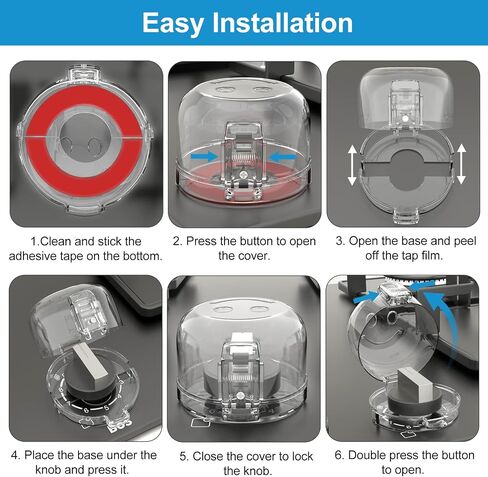 Stove Knob Covers for Child Safety,AOSITE 5 Pack Upgraded Gas Knob Covers for Kids Stove Guard with Strong Adhesive, Durable Design Childproof Oven Knob Locks for Babies and Pets,No Screws or Drill in Saudi Arabia