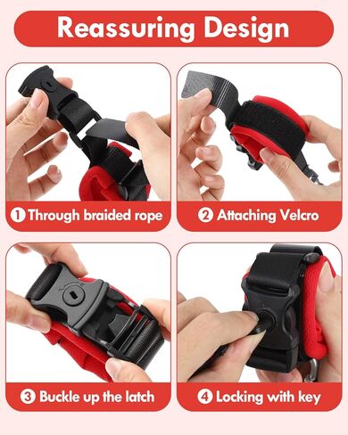 Lehoo Castle Toddler Leash for Walking, Baby Leashes for Toddlers Boys 4-in-1, Kid Harness with Leash, Child Safety Leash Anti Lost Wrist Link (Mickey) in Saudi Arabia