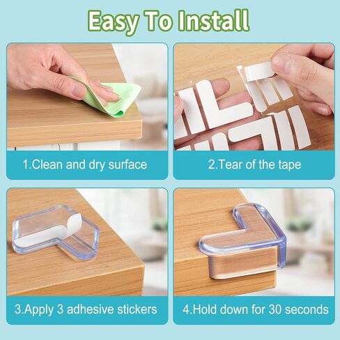 Baby Proofing Corner Protector Baby: 12 Pack Table Corner Protectors for Baby Furniture Guards| Baby Proof Corner Protectors to Cover Sharp Furniture in Saudi Arabia