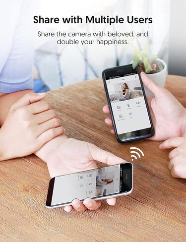 جي ان سي سي كاميرا مراقبة الطفل الداخلية للرضع/الحيوانات الاليفة/الامان، مراقبة عن بعد عبر التطبيق، رؤية ليلية بالاشعة تحت الحمراء، صوت ثنائي الاتجاه، متوافقة مع اليكسا ومساعد جوجل، C1 in Kuwait