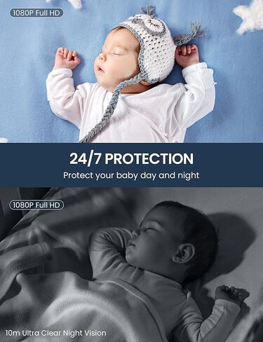 جي ان سي سي كاميرا مراقبة الطفل الداخلية للرضع/الحيوانات الاليفة/الامان، مراقبة عن بعد عبر التطبيق، رؤية ليلية بالاشعة تحت الحمراء، صوت ثنائي الاتجاه، متوافقة مع اليكسا ومساعد جوجل، C1 in Kuwait