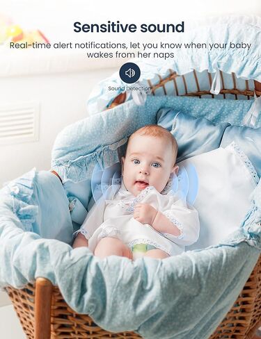 جي ان سي سي كاميرا مراقبة الطفل الداخلية للرضع/الحيوانات الاليفة/الامان، مراقبة عن بعد عبر التطبيق، رؤية ليلية بالاشعة تحت الحمراء، صوت ثنائي الاتجاه، متوافقة مع اليكسا ومساعد جوجل، C1 in Kuwait