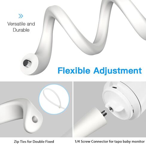 Clip Mount for Arenti Baby Monitor Without Tools or Wall Damage (White) in Saudi Arabia