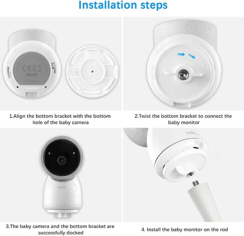 Clip Mount for Arenti Baby Monitor Without Tools or Wall Damage (White) in Saudi Arabia