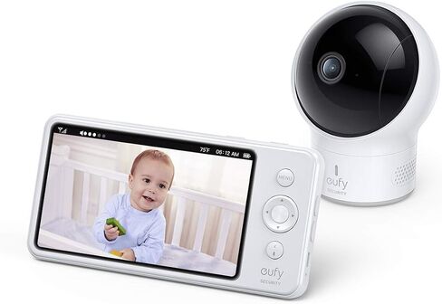 eufy Security, SpaceView Pro Video Baby Monitor with 5" Screen, Two-Way Audio, Security Camera, 720p, Pan & Tilt, Night Vision, Lullaby Player, Wide Angle Lens Not Included (No App Required) in Saudi Arabia