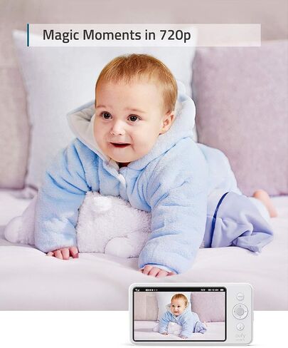 eufy Security, SpaceView Pro Video Baby Monitor with 5" Screen, Two-Way Audio, Security Camera, 720p, Pan & Tilt, Night Vision, Lullaby Player, Wide Angle Lens Not Included (No App Required) in Saudi Arabia