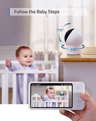 eufy Security, SpaceView Pro Video Baby Monitor with 5" Screen, Two-Way Audio, Security Camera, 720p, Pan & Tilt, Night Vision, Lullaby Player, Wide Angle Lens Not Included (No App Required) in Saudi Arabia
