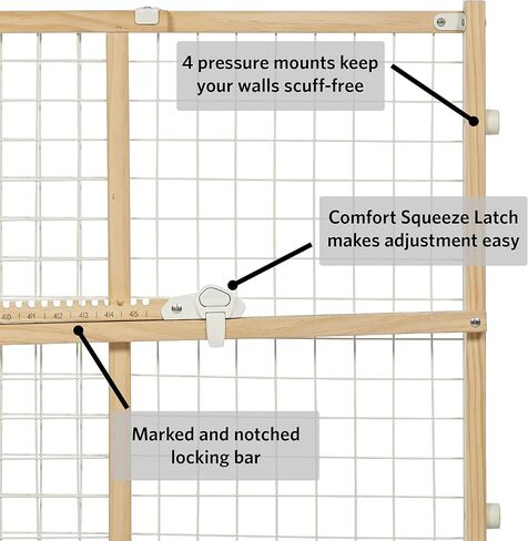 MidWest Homes for Pets Wire Mesh Pet Safety Gate, 44 Inches Tall & Expands 29-50 Inches Wide, Large in Saudi Arabia