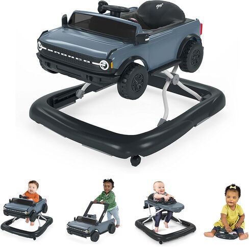 Bright Starts Ford Mustang 4-in-1 Pink Baby Activity Center & Push Walker with Removable Interactive Steering Wheel -Toy, 6 Months and up in Saudi Arabia